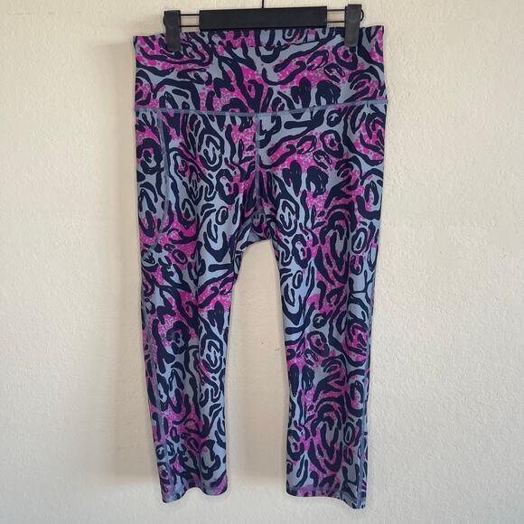 Under Armour HeatGear Printed Compression Capri Leggings - Size L - Picture 2 of 5